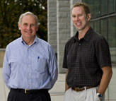 Dr. Russell Gardner (left), Chair of the Department of Biology, and Dr. William Kelly, Associate Professor of Chemical Engineering, were two members of the Bioengineering Planning Committee.