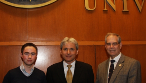 Ryan W. Cunningham CBA ’08, Dr. Peter E. Raad, and Dr. Gary A. Gabriele, Drosdick Endowed Dean of the College of Engineering