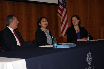 Eric D. Frary, PE, vice president and office executive of Michael Baker International, Ying Sun, PhD, associate professor, college of engineering, Drexel University and Laurie Matkowski, transportation operations manager of the Delaware Valley Regional Planning Commission (DVRPC). 