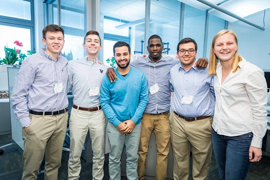 Team C3 took first place with “Uni-Park”: Matthew Bakey, Matthew Massina, Sagar Bhatia, Equise Smith, Christopher LeClerc and Rebecca Giedraitis. 