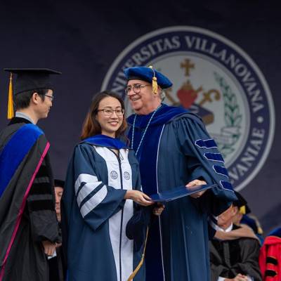 Xianhua Li, PhD, won the Outstanding Doctoral Student Award with Andrew Golato, PhD.