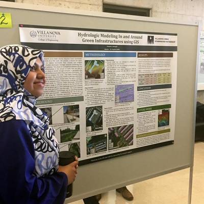 Humaira Jahangiri, a Water Resources and Environmental Engineering graduate student, took 2nd place for her poster on green infrastructure.
