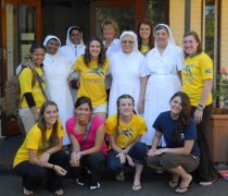 Dr. Blunt and students with the four Augustinian sisters with whom they lived while in Durban