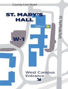 map of St. Mary's Hall area