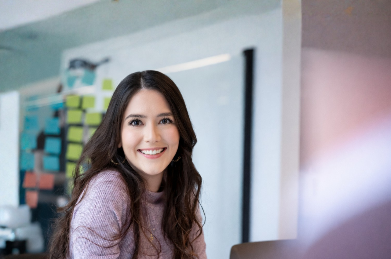 woman smiling at the camera