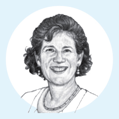 Black-and-white pencil illustration of Maryalice Morro