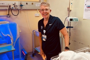 Sally Poliwoda '87 FCN Sally Poliwoda '87 FCN in a hospital setting