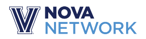 Nova Network Logo Nova Network logo with navy and white Villanova "V"