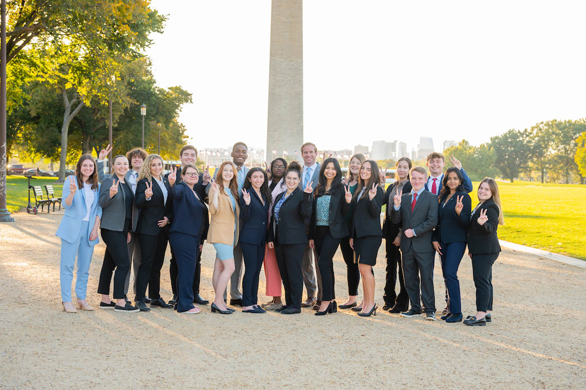 Group of students on the National Mall in Washington, D.C.