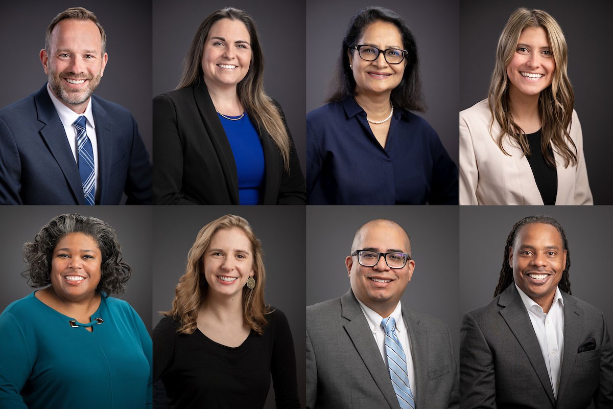 Portraits Eight faculty and staff professional headshot examples