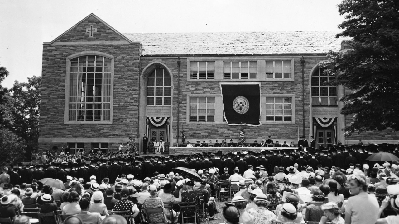 Commencement_Villanova_College_Library_1951 Commencement_Villanova_College_Library_1951