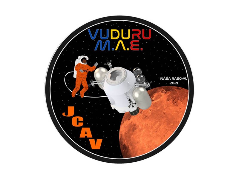 Team VUDURU M.A.E. credits Emily Dupervil ’22 VSB for her artistic contributions to the mission logo.