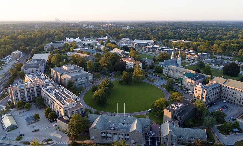 evp_about An aerial view of Villanova University's campus.