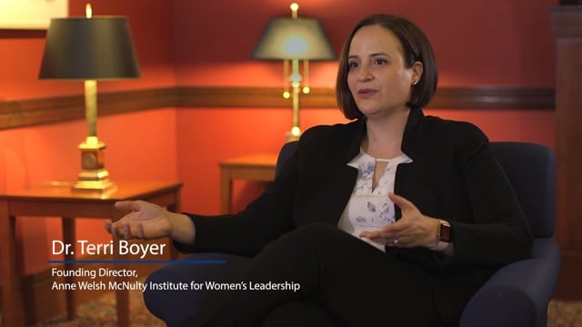 Dr. Terri Boyer seated in chair