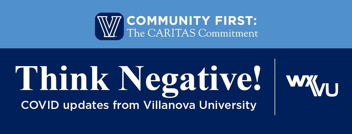 Community First logo and Think Negative Podcast WXVU graphic image