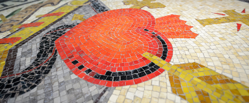 Villanova burning heart mosiac 