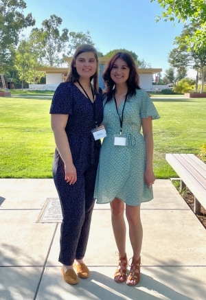 First-year English MA graduate students Hannah Kahn and Caitlin Salomon recently presented at The Conference on Christianity and Literature’s 2022 Western Regional conference First-year English MA graduate students Hannah Kahn and Caitlin Salomon recently presented at The Conference on Christianity and Literature’s 2022 Western Regional conference