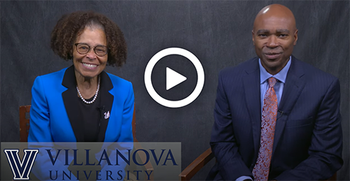 Video screenshot of Emory H. Woodard IV, PhD, Dean of Graduate Studies, College of Liberal Arts and Sciences, and Teresa A. Nance, PhD, Vice President for Diversity, Equity and Inclusion Video screenshot of Emory H. Woodard IV, PhD, Dean of Graduate Studies, College of Liberal Arts and Sciences, and Teresa A. Nance, PhD, Vice President for Diversity, Equity and Inclusion