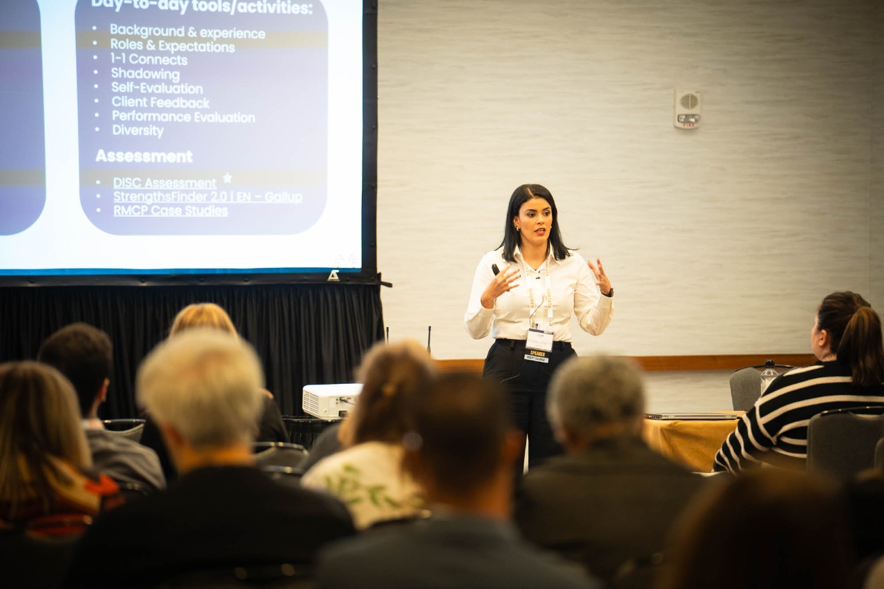 Ligia Vail ’24 MS presents at the Resource Management Global Symposium this year. Ligia Vail ’24 MS presents at the Resource Management Global Symposium this year.
