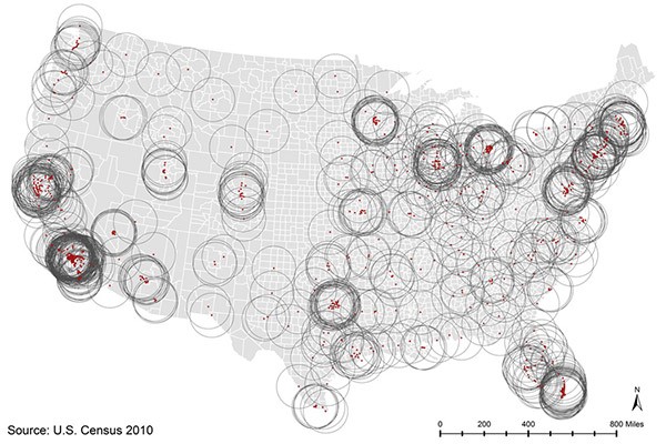 A map of the US A map of the US