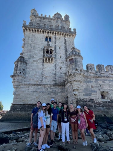 Students and leaders from both Villanova University and Merrimack College visit Belém Tower Students and leaders from both Villanova University and Merrimack College visit Belém Tower
