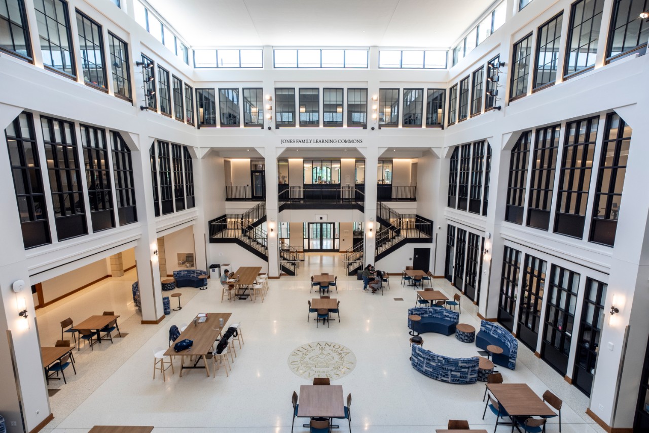 Villanova University Opens Drosdick Hall, New Home of the College of Engineering Interior photo of the Jones Family Student Learning Commons