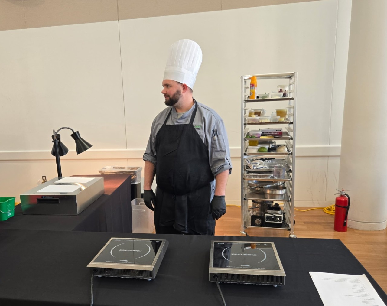 Chef Harris preparing to compete in Washington, D.C. Chef Harris preparing to compete in Washington, D.C.