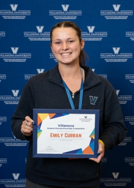 Emily Curran Accepts Meyer Innovation Award.