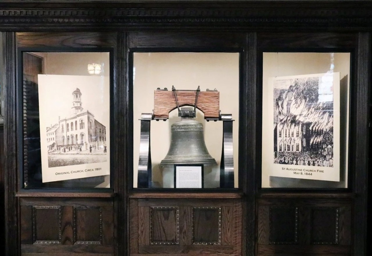 In 2022, the Sister Bell was returned to St. Augustine’s Church, where it rests in a beautiful wooden display. 