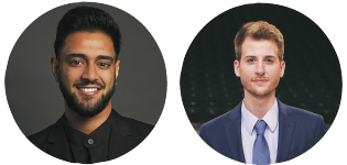 Headshots of Arun Thottakara and Joe Manganiello