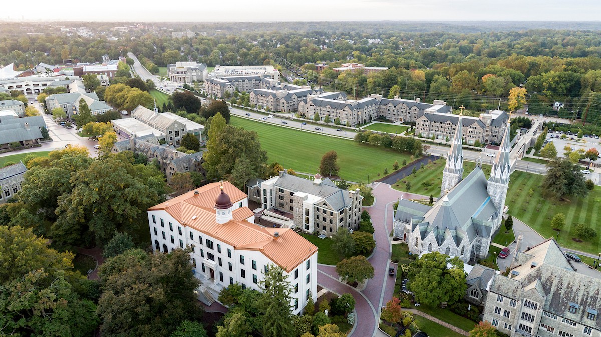 Aerial view of campus