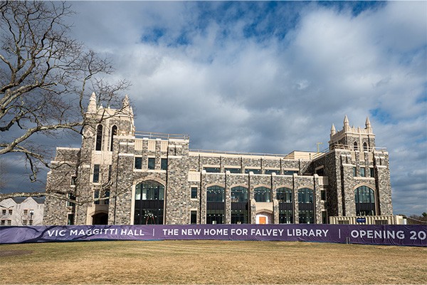 Falvey Library under construction