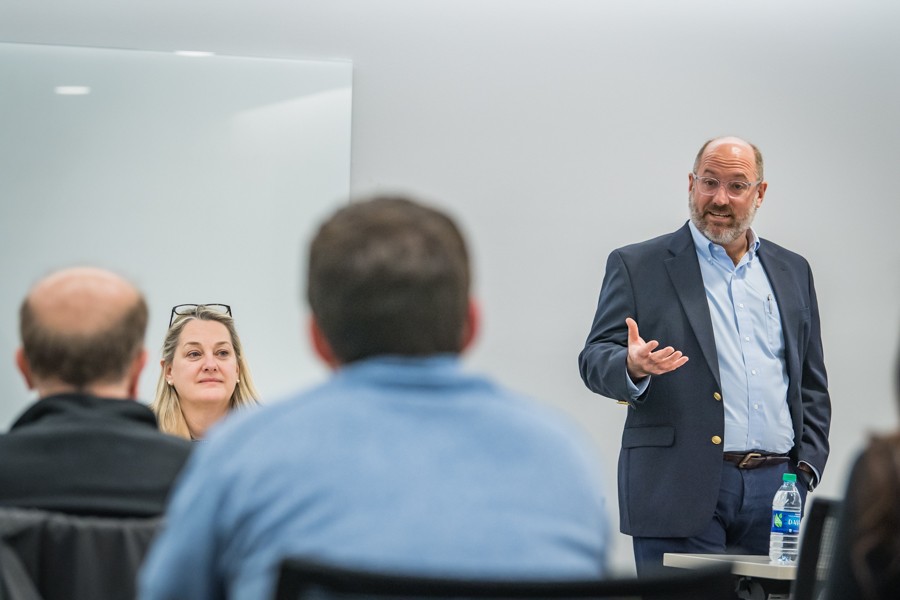 Matt Carluzzo teaching a course within the paralegal program Matt Carluzzo teaching a course within the paralegal program