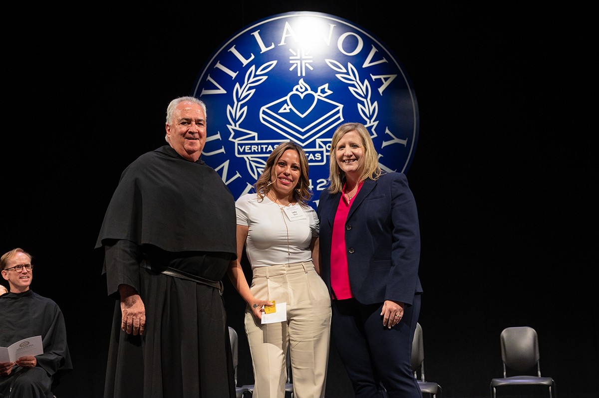 Lydia_Agosto Lydia Agosto with Dean Palus and Father Peter