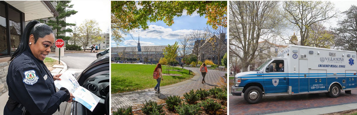 Public Safety at Villanova Collage/Decorative image of public safety on campus