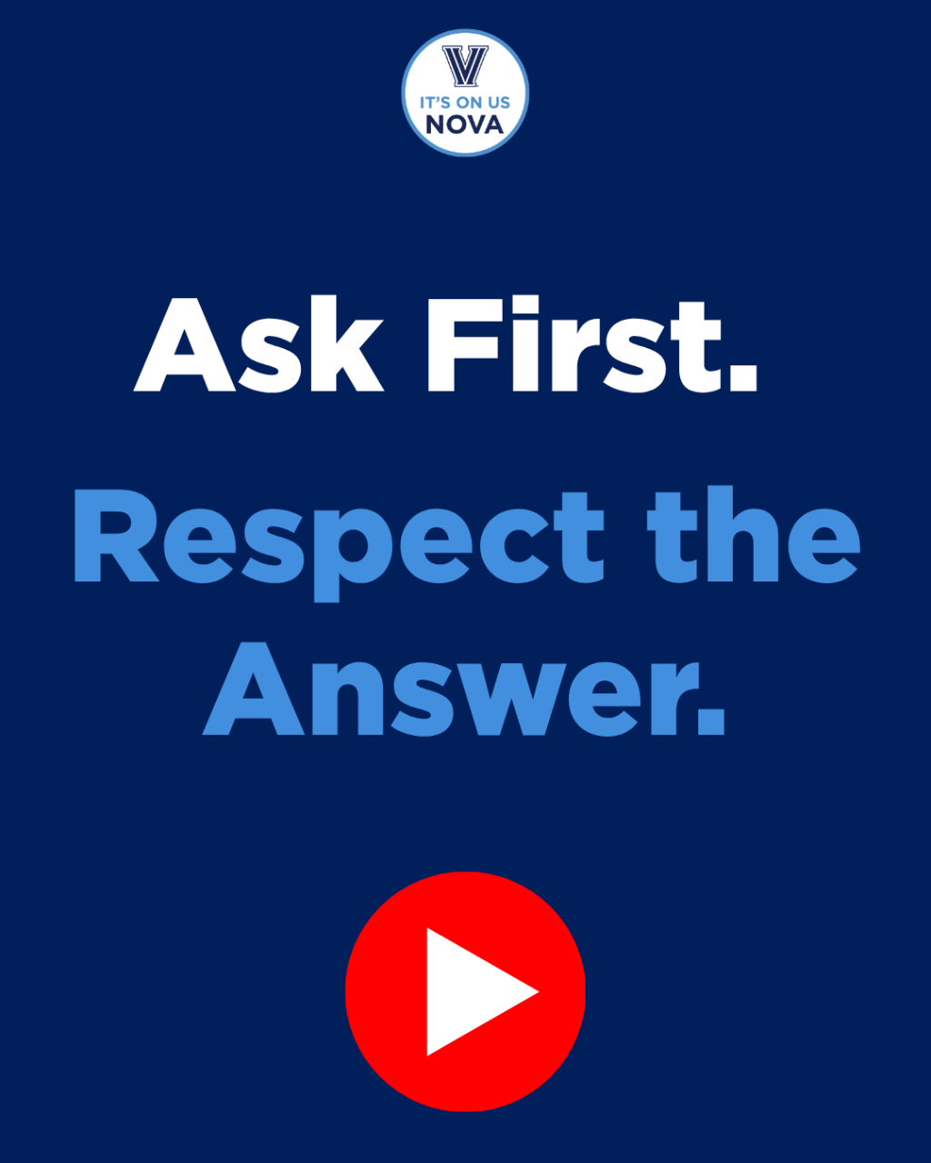 Ask First. Respect the Answer Ask First. Respect the Answer