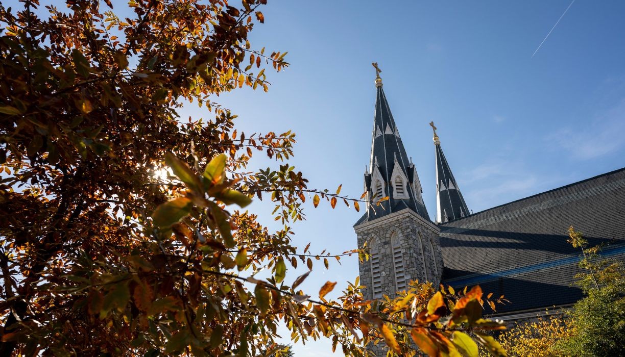 FALL PREVIEW DAY The Church spires on a fall day.