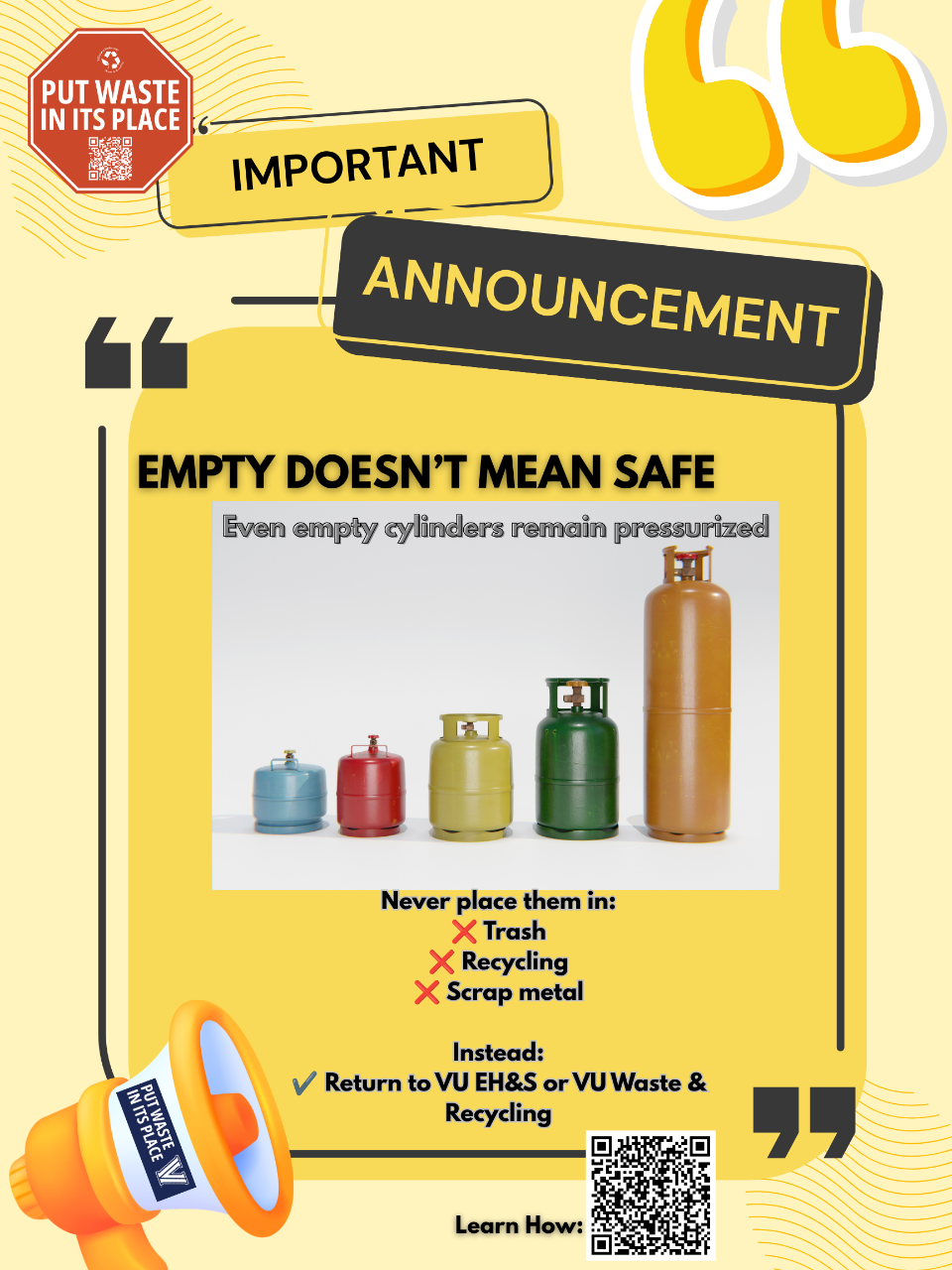 Pressurized Gas Cylinder Disposal Flyer - 1 Pressurized Gas Cylinder Disposal Flyer - 1