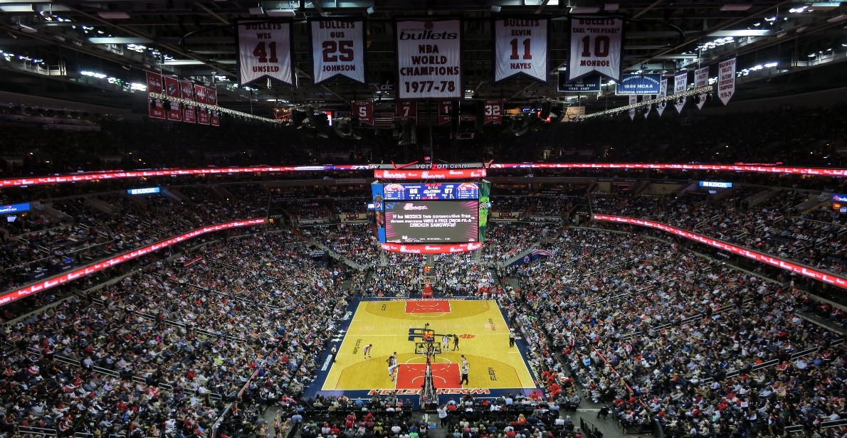 Playoffs - a picture of a basketball area filled with fans