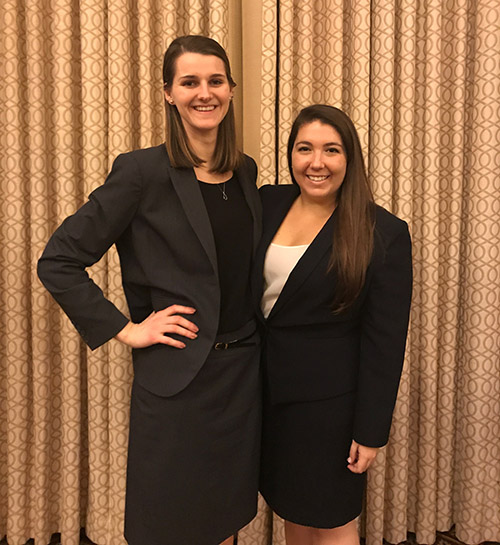 Danielle Van Buren ‘18 and Lara Ruggerio ‘18