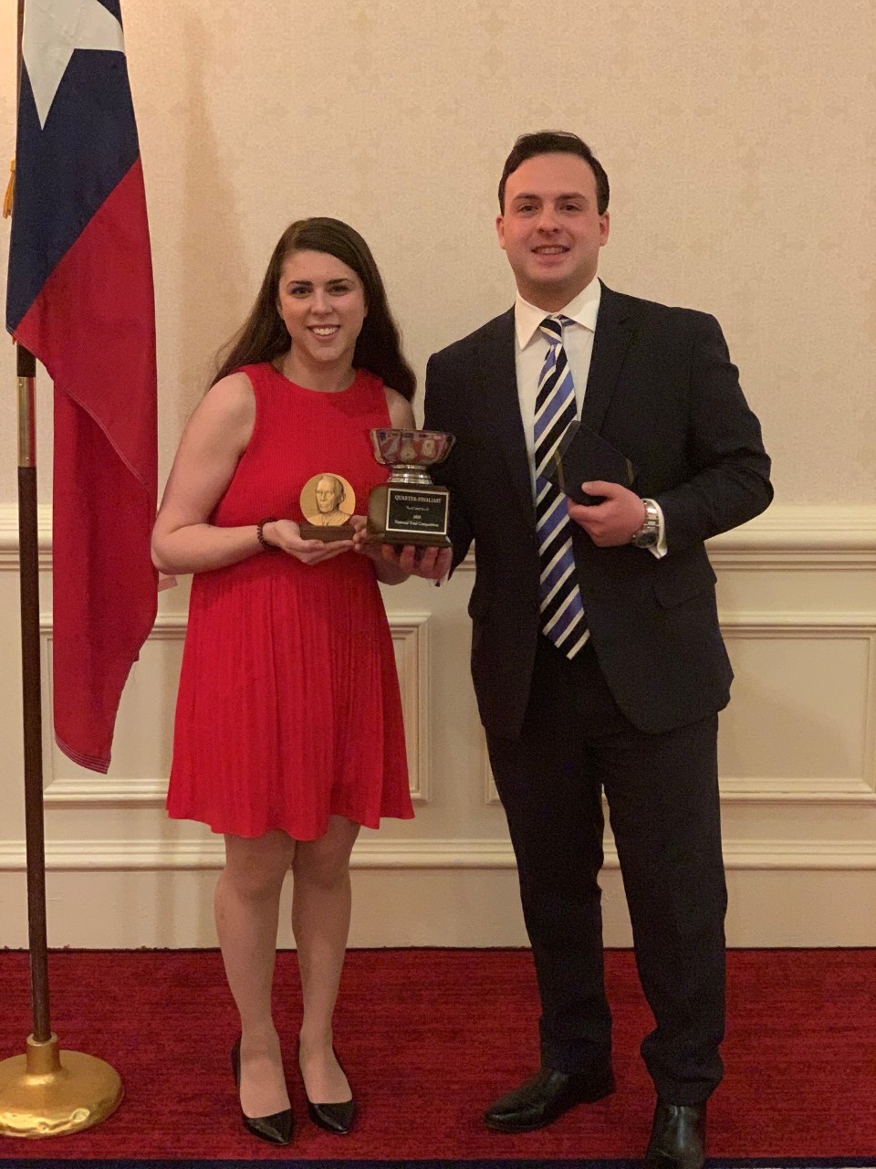 Brittany Frederick ‘20 and Jerry Rassias ‘19 Trial Team
