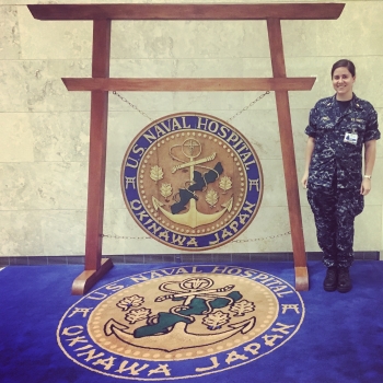 Ens Allison O'Neill in Okinawa
