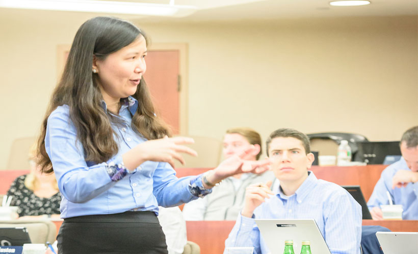 Professor in front of class