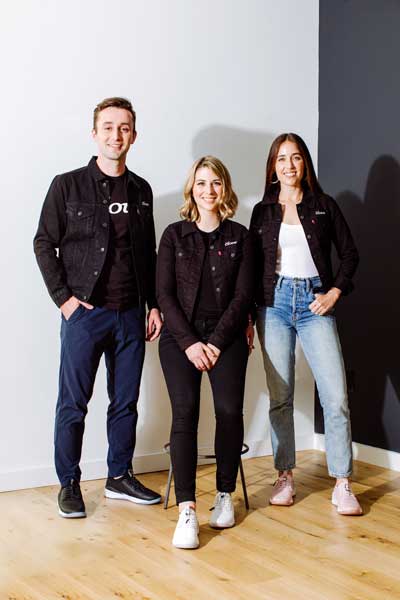 The Clove team from left to right: Joe Ammon, CEO; Paula Belatti, COO; and Jordyn Amoroso, CBO