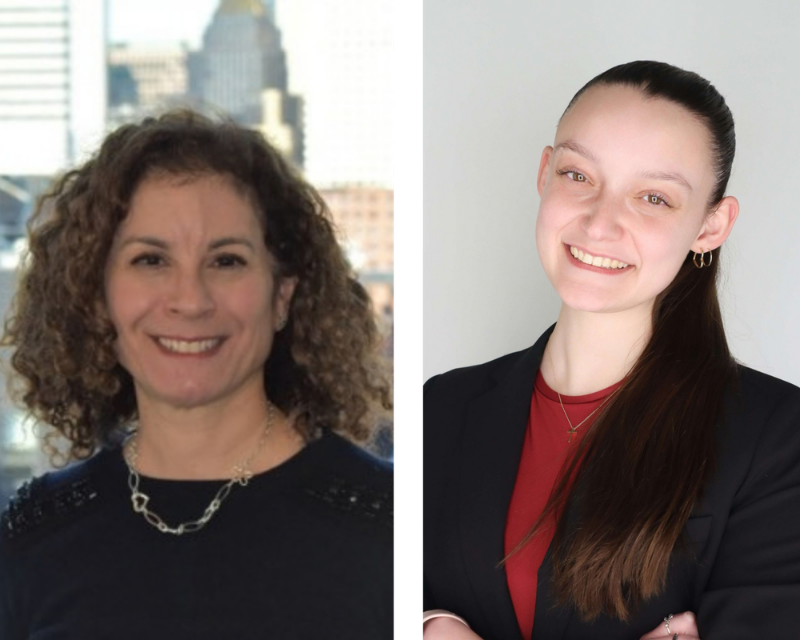 Emily St. Pierre ’28 COE (Right), Lucy Dalimonte ’87 COE (Left)