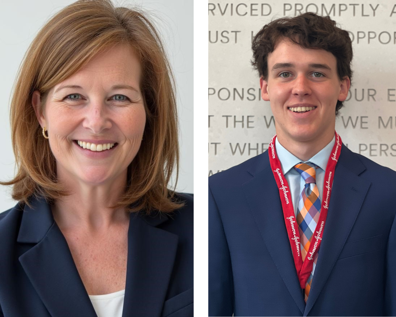 Albert Olczak Jr. ’27 VSB (right), Caitlin Mullaney ’03 VSB (left)