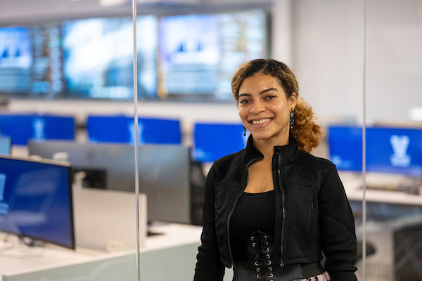 Female student in hallway
