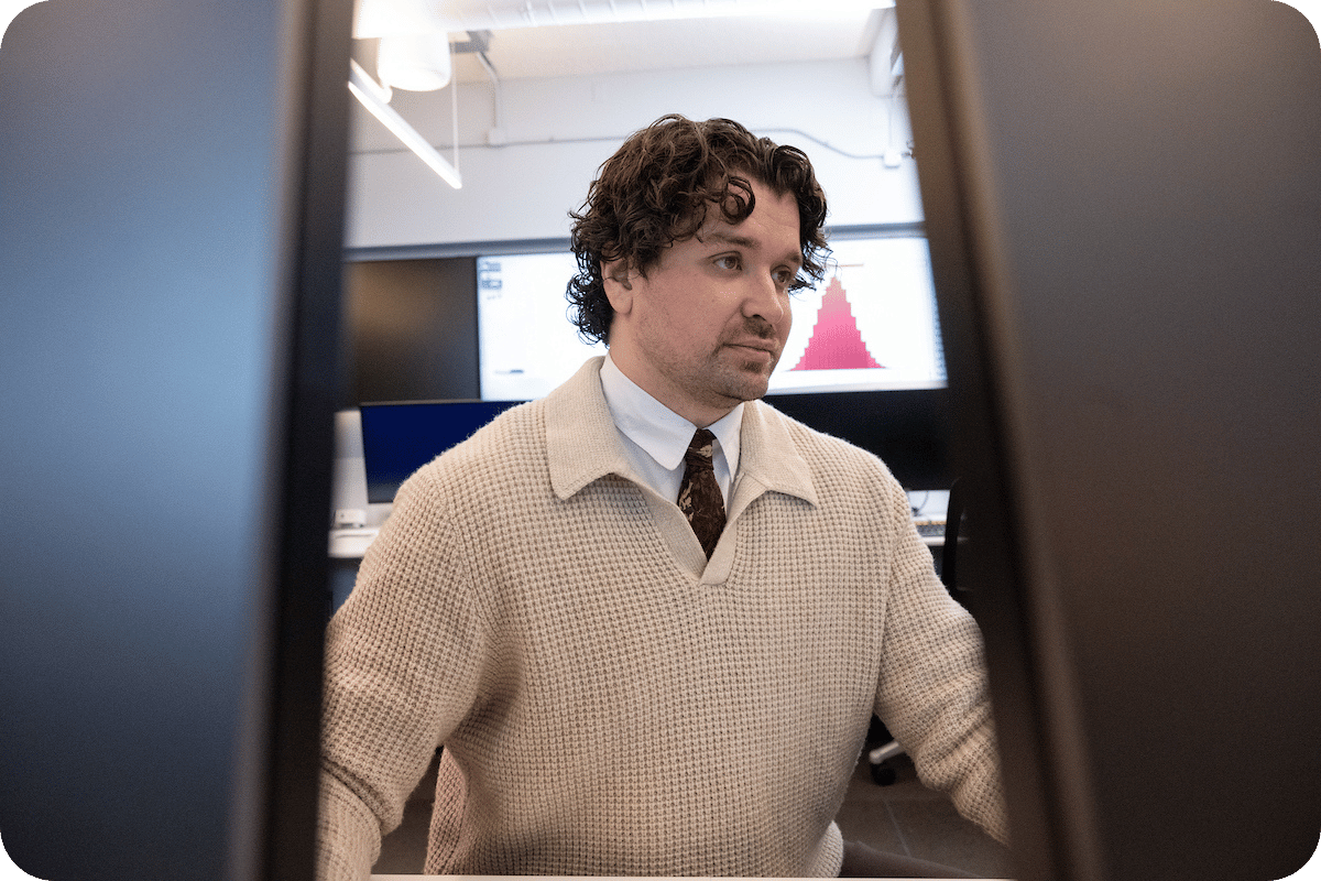 Student  at computer