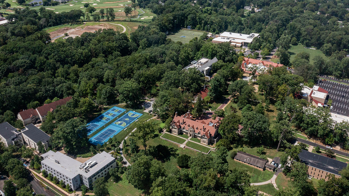 Aerial view of the Cabrini Campus.