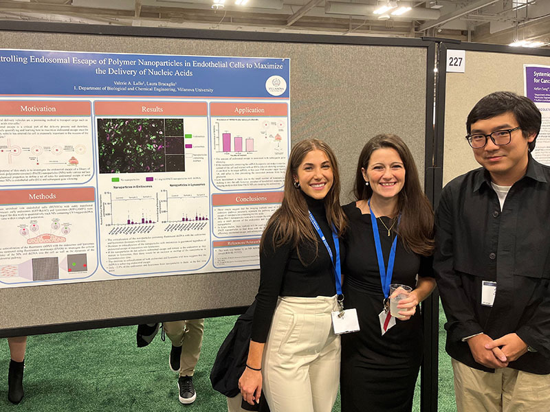 From left: Valerie Lallo, Laura Bracaglia, PhD, Jianlei (Jay) Wu